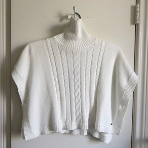 Tommy hilfiger White Cable Knit Turtleneck Sweater